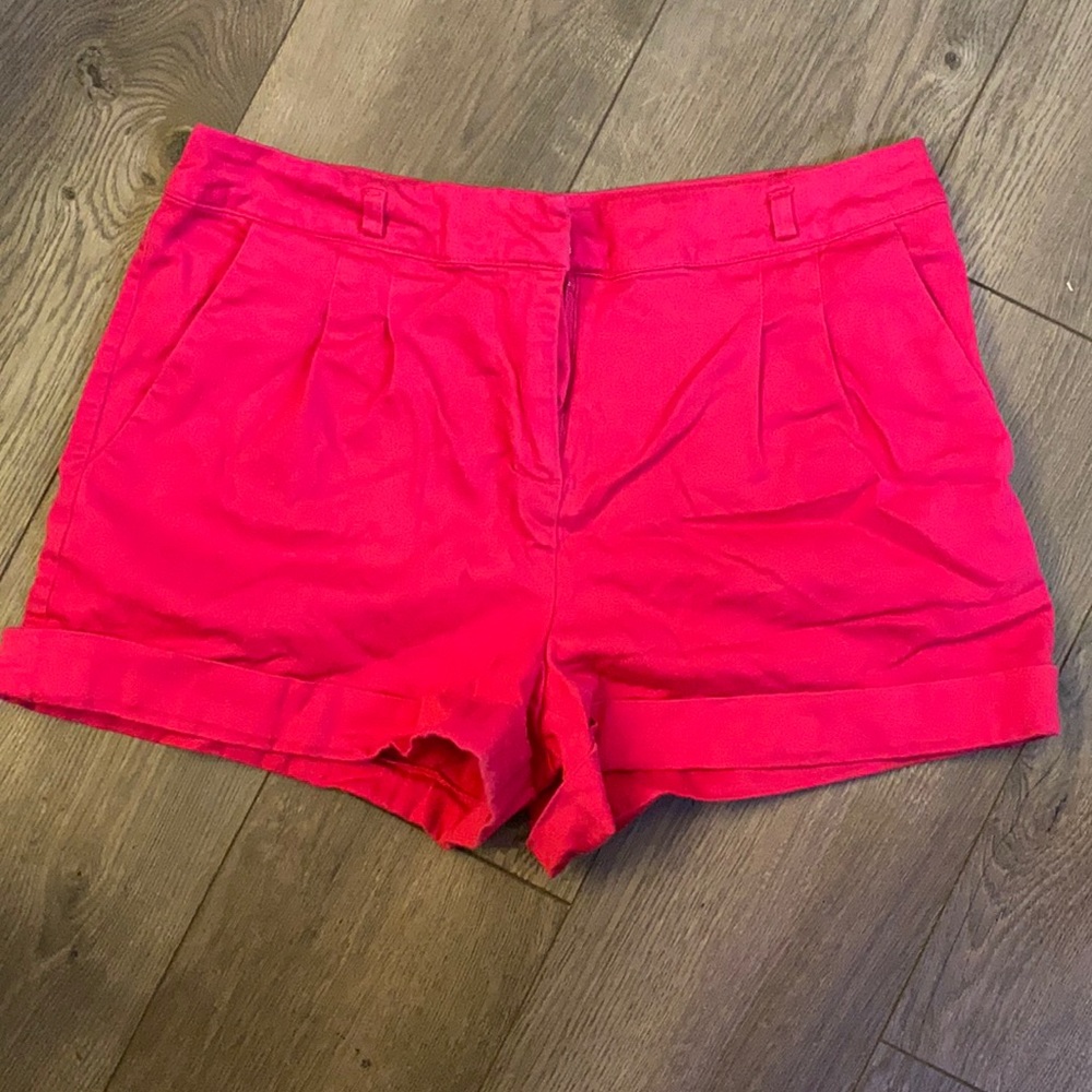 Bright pink shorts